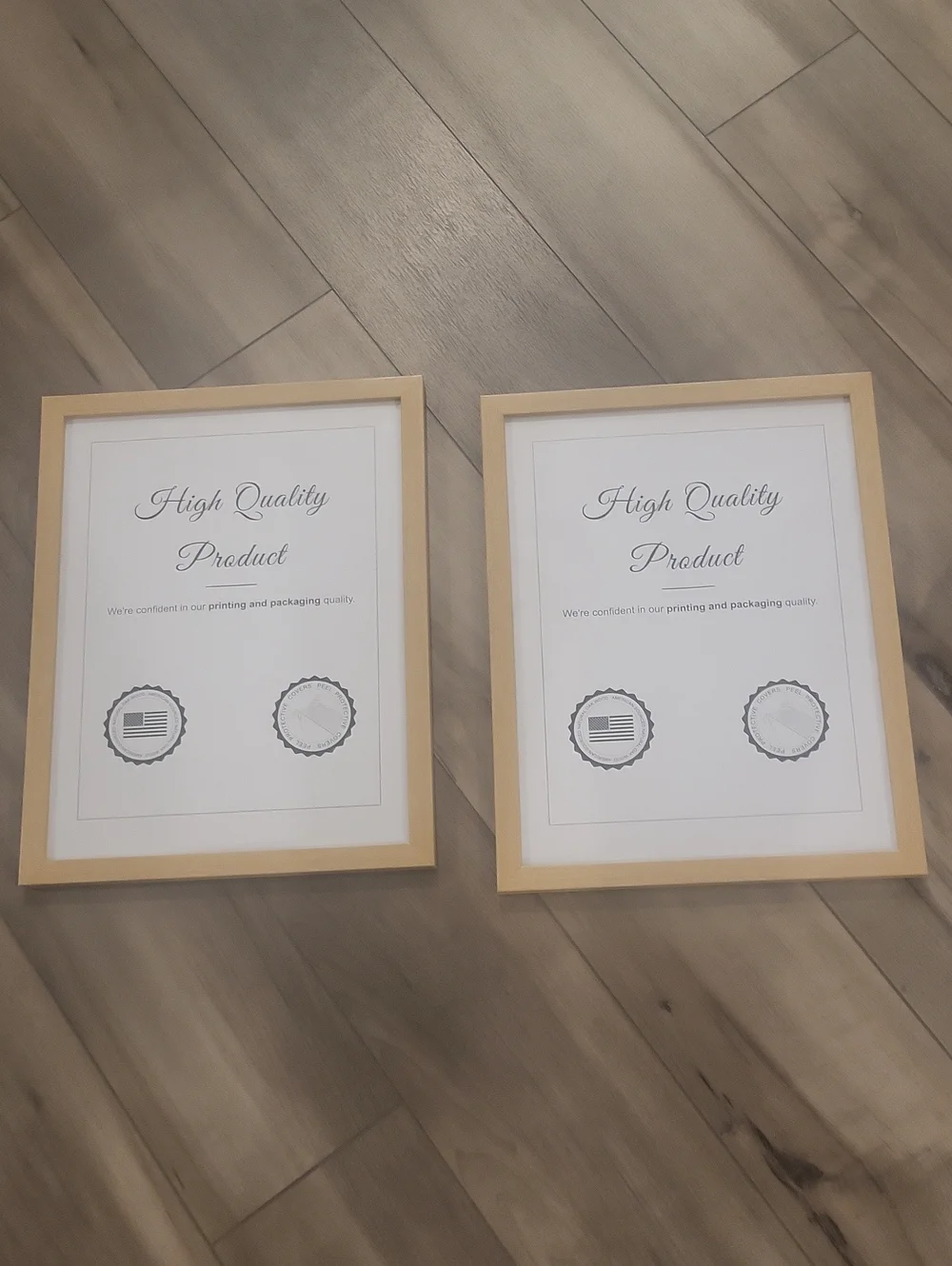 Set Of 2 High Quality Oak Picture Frames